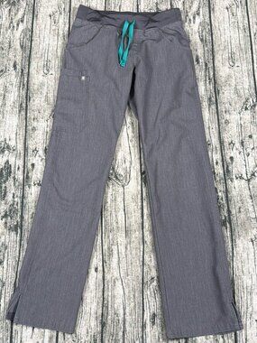 FIGS T21004T Heather Gray Bootcut Scrub Pants Women XS Tall